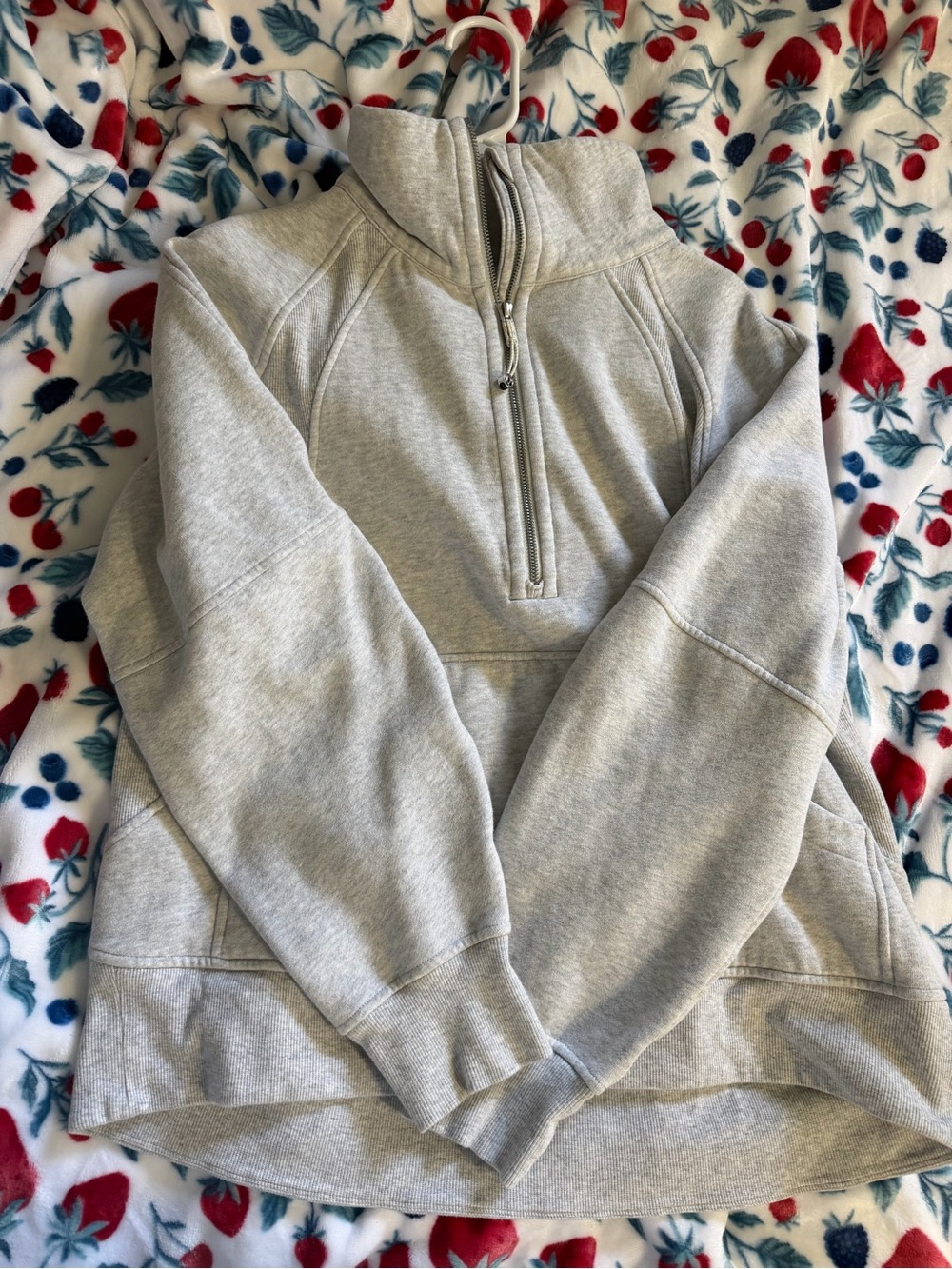 lululemon athletica Light Heather Gray Zip-Up Pullover